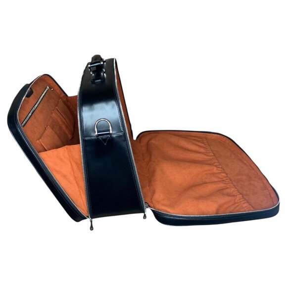 SAMSONITE BLACK LABEL BAYAMO LEATHER SUITER GARMENT BAG OVERNIGHTER COMBO - Picture 6 of 12